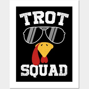 Running Turkey Sunglasses Trot Squad Thanksgiving Posters and Art